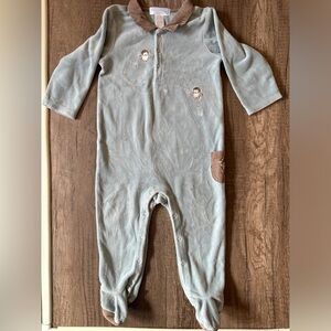 Janie and Jack Velour Penguin Footie Layette Outfit Pajamas Winter 12-18M